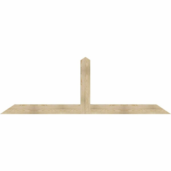 Ekena Millwork Portland Rough Sawn Timber Gable Bracket, Douglas Fir, 108"W x 36"H x 4"D x 6"F, 8/12 Pitch GBW108X36X0406POR00RDF - main